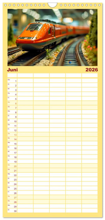 Futuristische Modelleisenbahn (CALVENDO Familienplaner 2026)