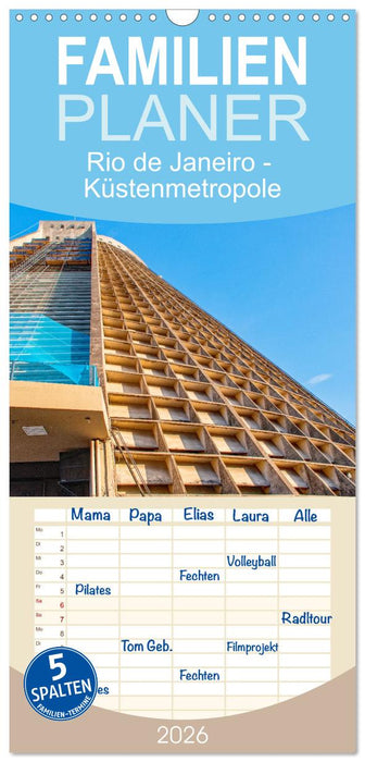 Rio de Janeiro - Küstenmetropole (CALVENDO Familienplaner 2026)