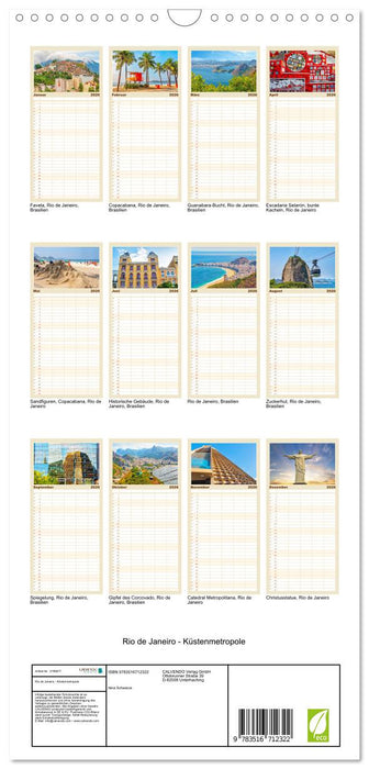 Rio de Janeiro - Küstenmetropole (CALVENDO Familienplaner 2026)