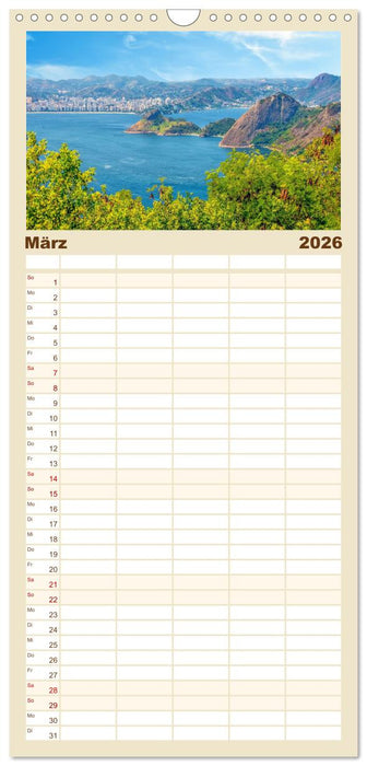 Rio de Janeiro - Küstenmetropole (CALVENDO Familienplaner 2026)