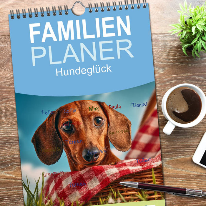 Hundeglück (CALVENDO Familienplaner 2026)