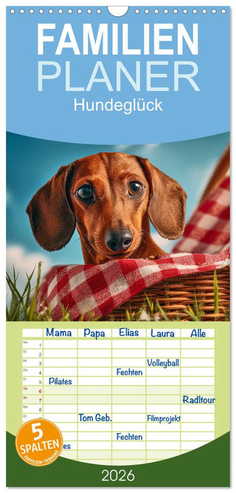 Hundeglück (CALVENDO Familienplaner 2026)