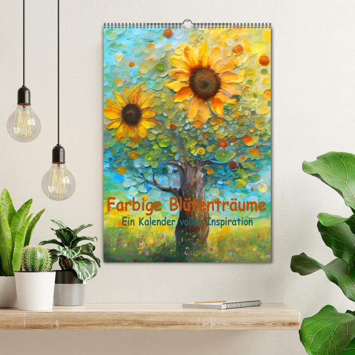 Farbige Blütenträume - Ein Kalender voller Inspiration (CALVENDO Wandkalender 2026)