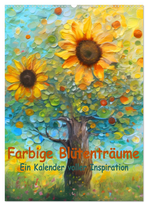 Farbige Blütenträume - Ein Kalender voller Inspiration (CALVENDO Wandkalender 2026)