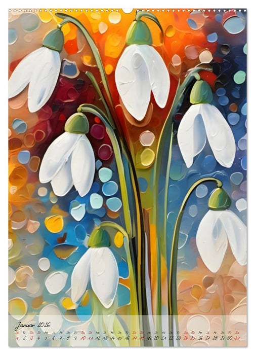Farbige Blütenträume - Ein Kalender voller Inspiration (CALVENDO Wandkalender 2026)