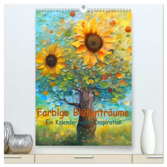 Farbige Blütenträume - Ein Kalender voller Inspiration (CALVENDO Premium Wandkalender 2026)