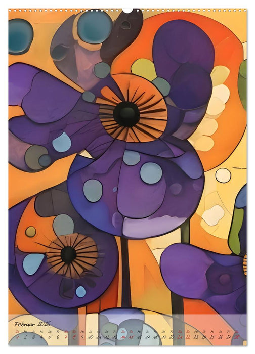Farbige Blütenträume - Ein Kalender voller Inspiration (CALVENDO Premium Wandkalender 2026)