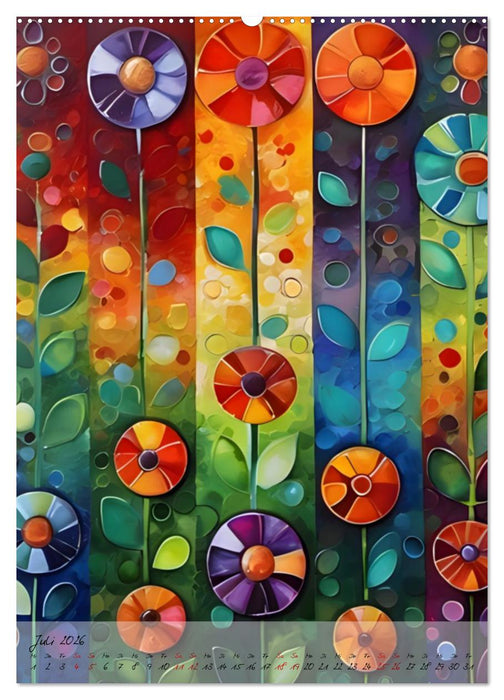Farbige Blütenträume - Ein Kalender voller Inspiration (CALVENDO Premium Wandkalender 2026)