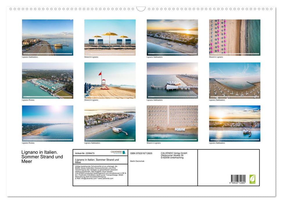 Lignano in Italien. Sommer Strand und Meer (CALVENDO Wandkalender 2026)