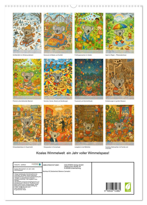 Koalas Wimmelwelt ein Jahr voller Wimmelspass! (CALVENDO Premium Wandkalender 2026)
