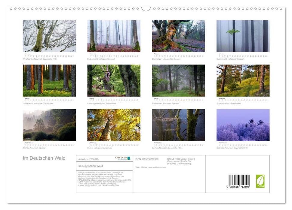 Im Deutschen Wald (CALVENDO Premium Wandkalender 2026)