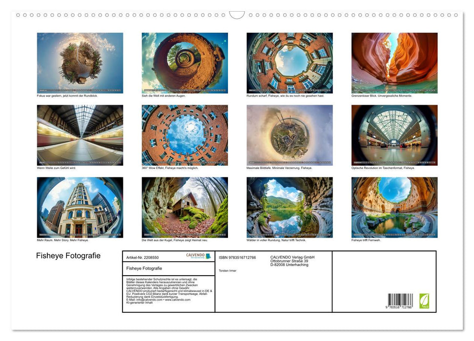 Fisheye Fotografie (CALVENDO Wandkalender 2026)
