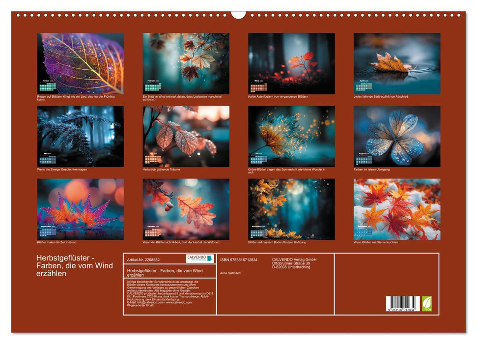 Herbstgeflüster - Farben, die vom Wind erzählen (CALVENDO Wandkalender 2026)