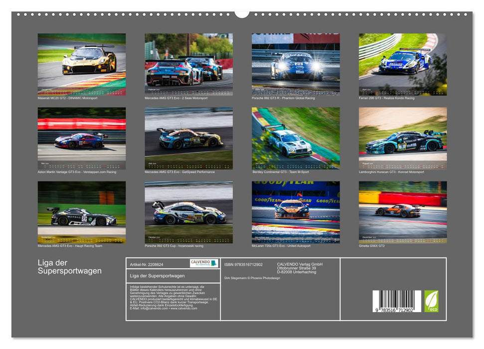 Liga der Supersportwagen (CALVENDO Premium Wandkalender 2026)