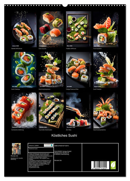 Köstliches Sushi (CALVENDO Premium Wandkalender 2026)