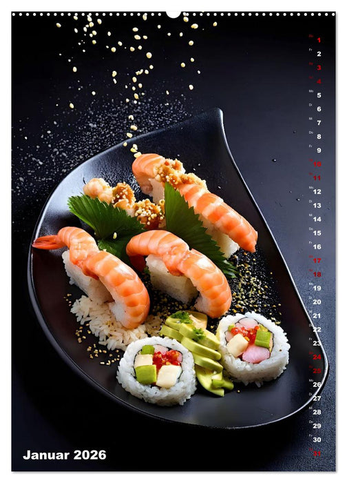 Köstliches Sushi (CALVENDO Premium Wandkalender 2026)