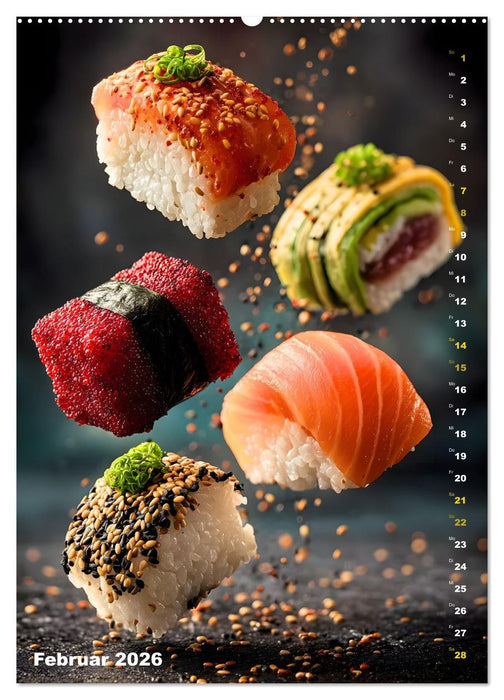 Köstliches Sushi (CALVENDO Premium Wandkalender 2026)