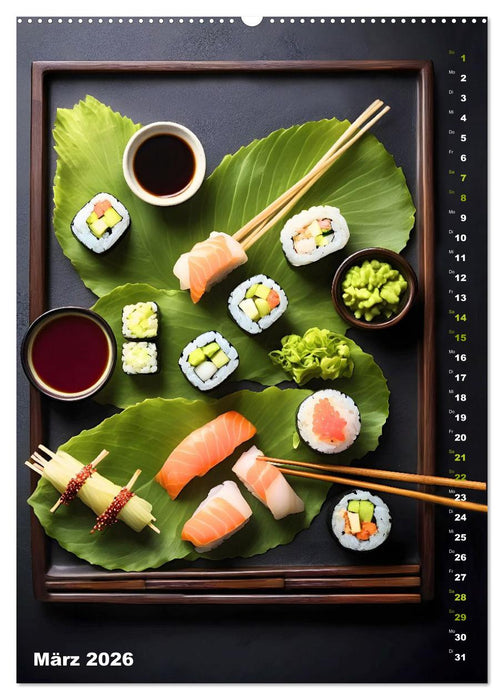 Köstliches Sushi (CALVENDO Premium Wandkalender 2026)