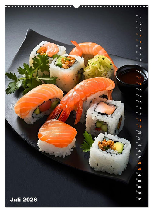Köstliches Sushi (CALVENDO Premium Wandkalender 2026)