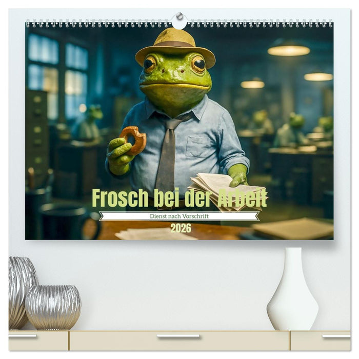 Frosch bei der Arbeit- Dienst nach Vorschrift (CALVENDO Premium Wandkalender 2026)