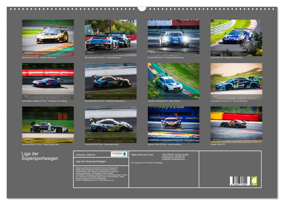 Liga der Supersportwagen (CALVENDO Wandkalender 2026)