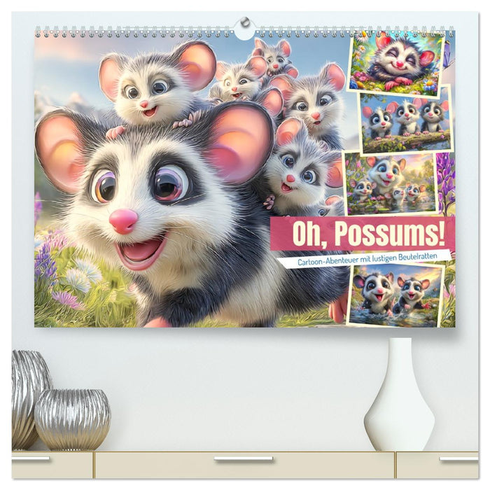 Oh, Possums! Cartoon-Abenteuer mit lustigen Beutelratten (CALVENDO Premium Wandkalender 2026)