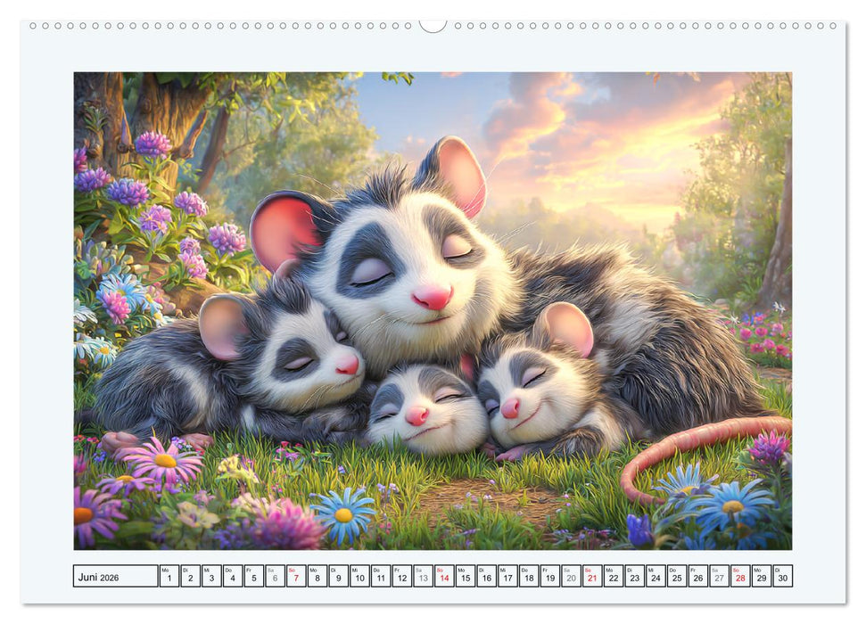 Oh, Possums! Cartoon-Abenteuer mit lustigen Beutelratten (CALVENDO Premium Wandkalender 2026)