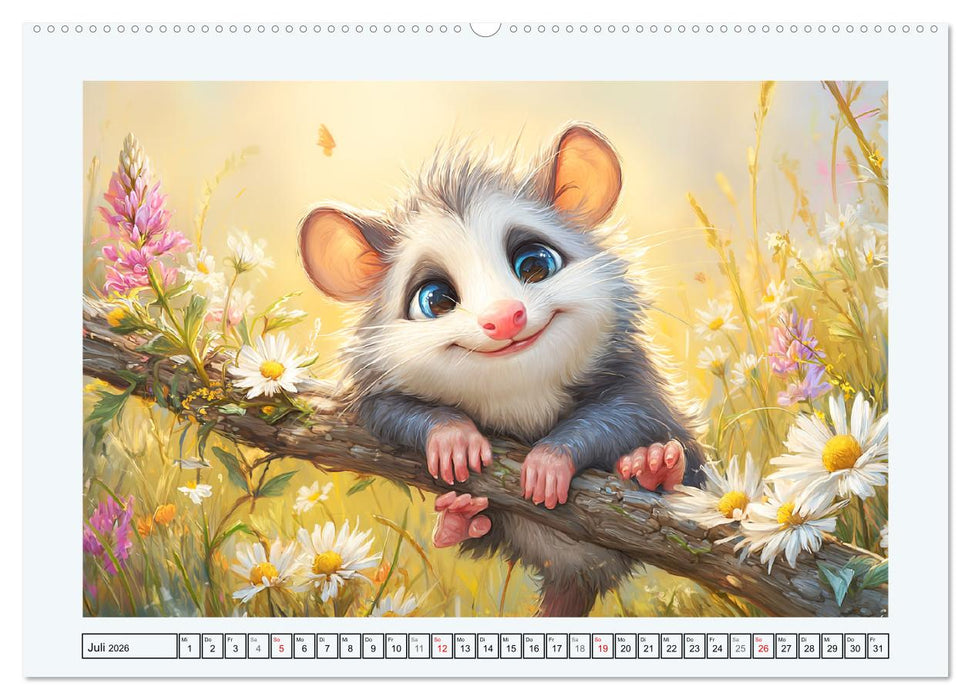 Oh, Possums! Cartoon-Abenteuer mit lustigen Beutelratten (CALVENDO Premium Wandkalender 2026)