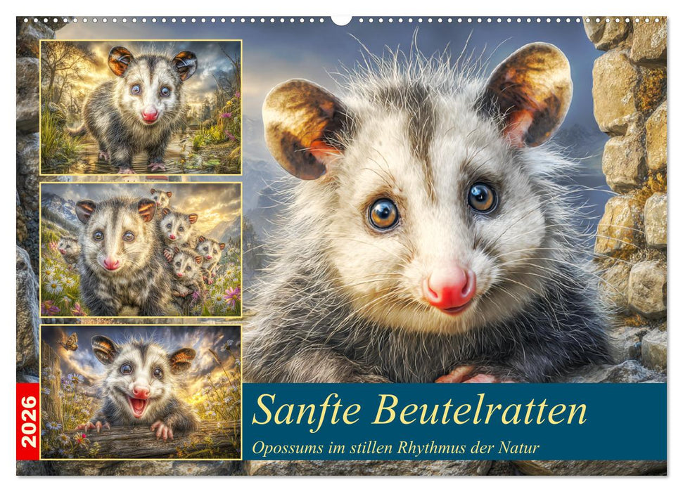 Sanfte Beutelratten. Opossums im stillen Rhythmus der Natur (CALVENDO Wandkalender 2026)