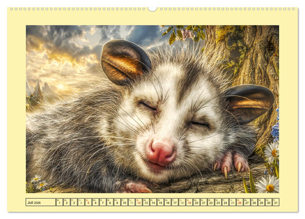 Sanfte Beutelratten. Opossums im stillen Rhythmus der Natur (CALVENDO Premium Wandkalender 2026)