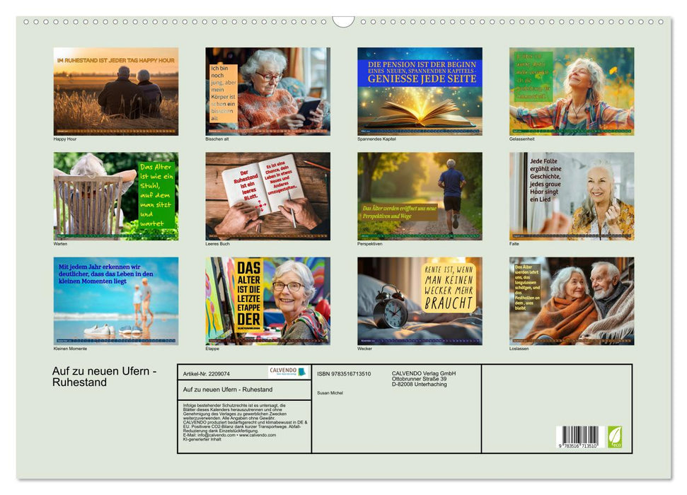 Auf zu neuen Ufern - Ruhestand (CALVENDO Wandkalender 2026)