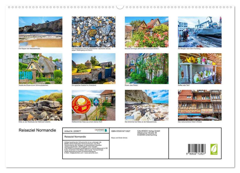 Reiseziel Normandie (CALVENDO Premium Wandkalender 2026)