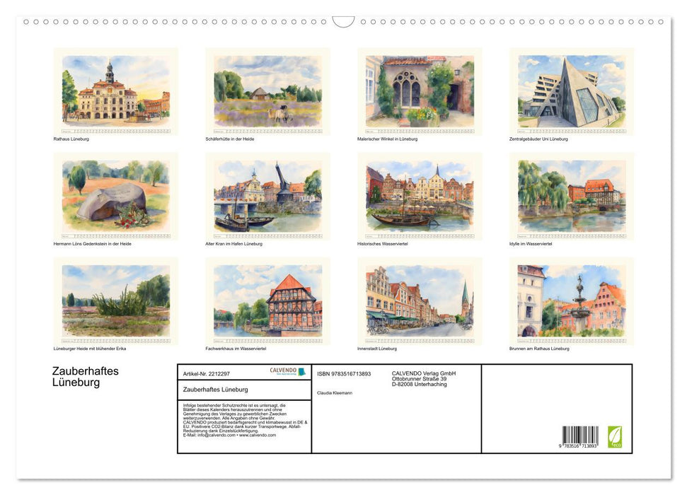 Zauberhaftes Lüneburg (CALVENDO Wandkalender 2026)