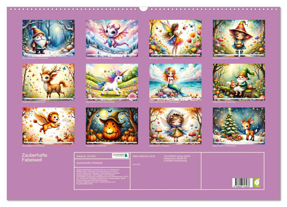 Zauberhafte Fabelwelt (CALVENDO Wandkalender 2026)