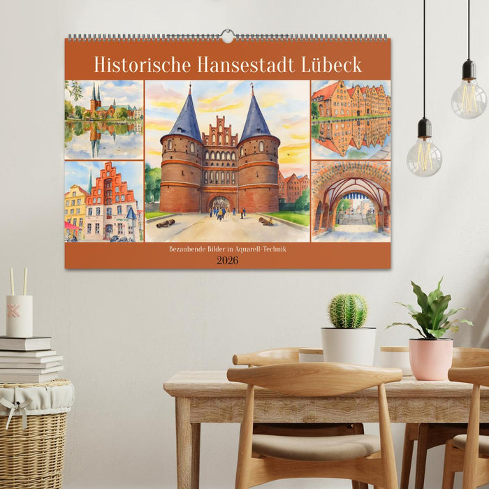 Historische Hansestadt Lübeck (CALVENDO Wandkalender 2026)