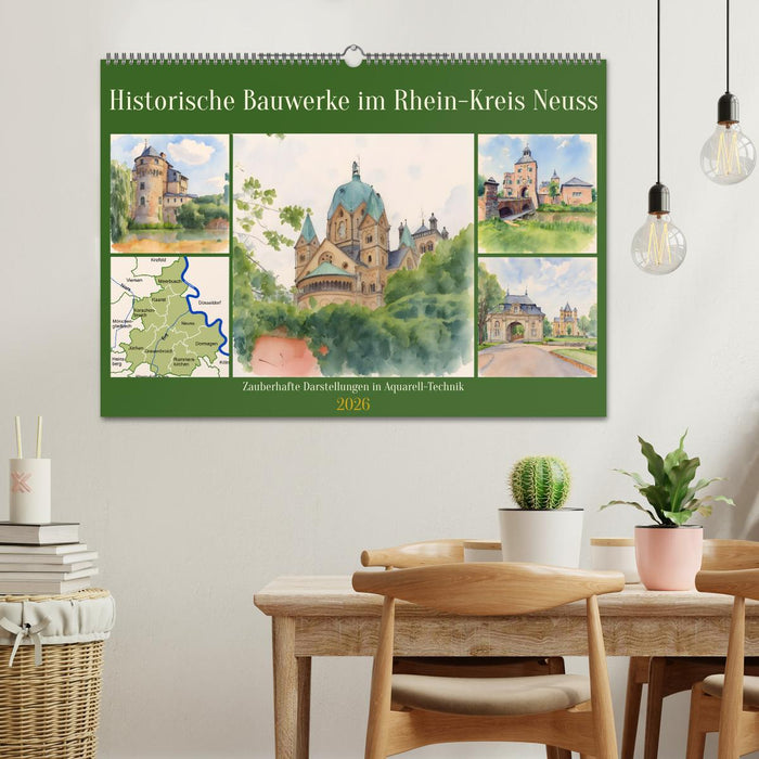 Historische Bauwerke im Rhein-Kreis Neuss (CALVENDO Wandkalender 2026)