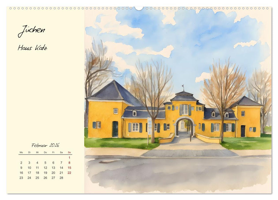 Historische Bauwerke im Rhein-Kreis Neuss (CALVENDO Premium Wandkalender 2026)