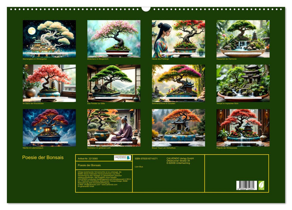 Poesie der Bonsais (CALVENDO Wandkalender 2026)