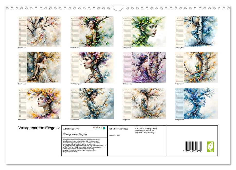 Waldgeborene Eleganz (CALVENDO Wandkalender 2026)