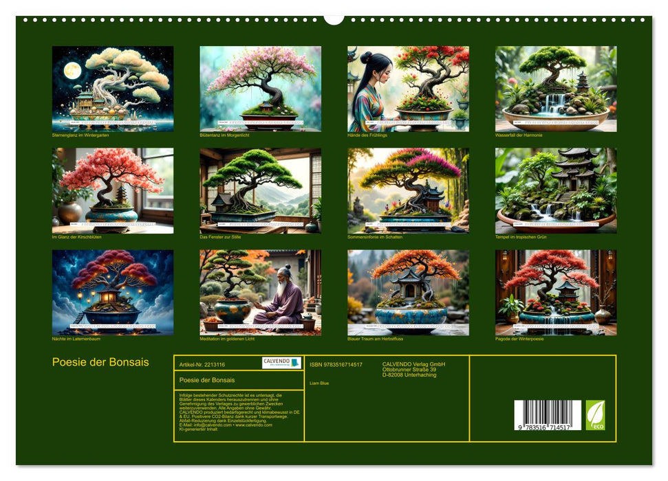 Poesie der Bonsais (CALVENDO Premium Wandkalender 2026)