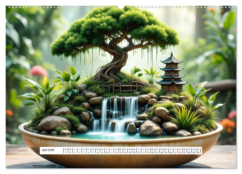 Poesie der Bonsais (CALVENDO Premium Wandkalender 2026)