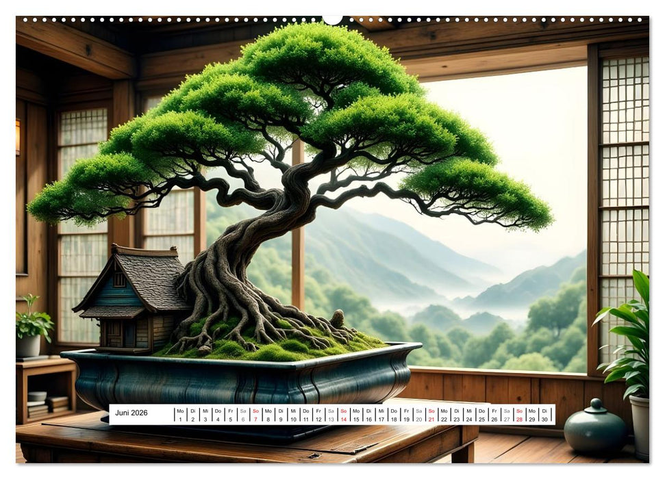 Poesie der Bonsais (CALVENDO Premium Wandkalender 2026)