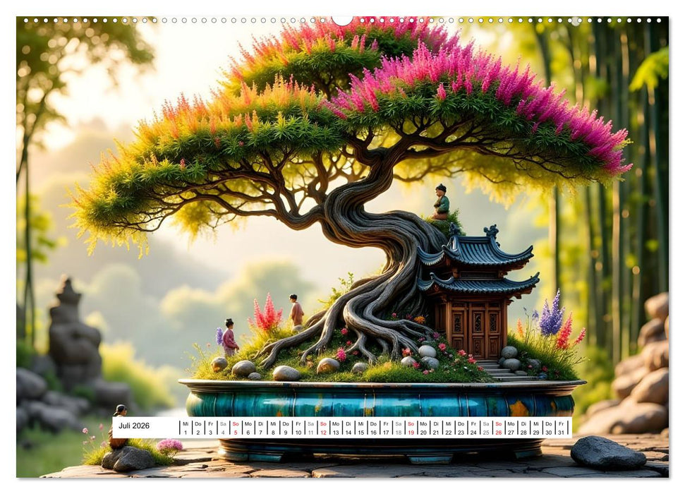 Poesie der Bonsais (CALVENDO Premium Wandkalender 2026)