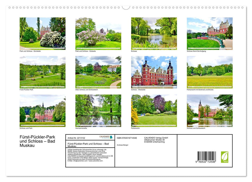 Fürst-Pückler-Park und Schloss – Bad Muskau (CALVENDO Premium Wandkalender 2026)