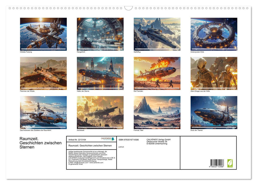 Raumzeit. Geschichten zwischen Sternen (CALVENDO Wandkalender 2026)