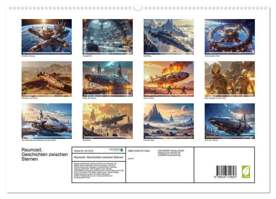 Raumzeit. Geschichten zwischen Sternen (CALVENDO Premium Wandkalender 2026)