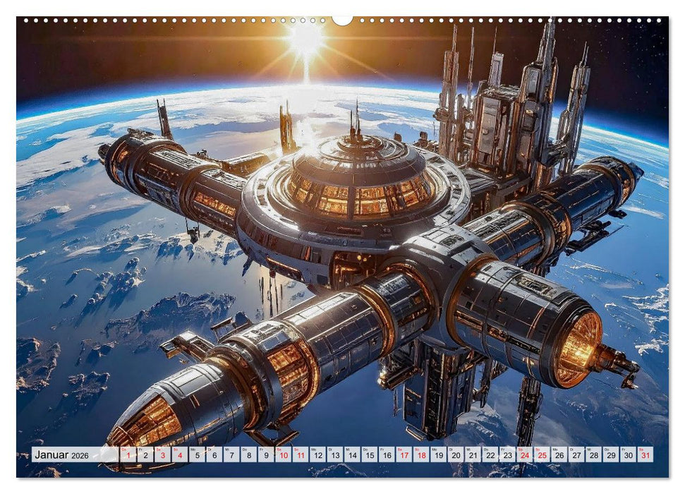 Raumzeit. Geschichten zwischen Sternen (CALVENDO Premium Wandkalender 2026)