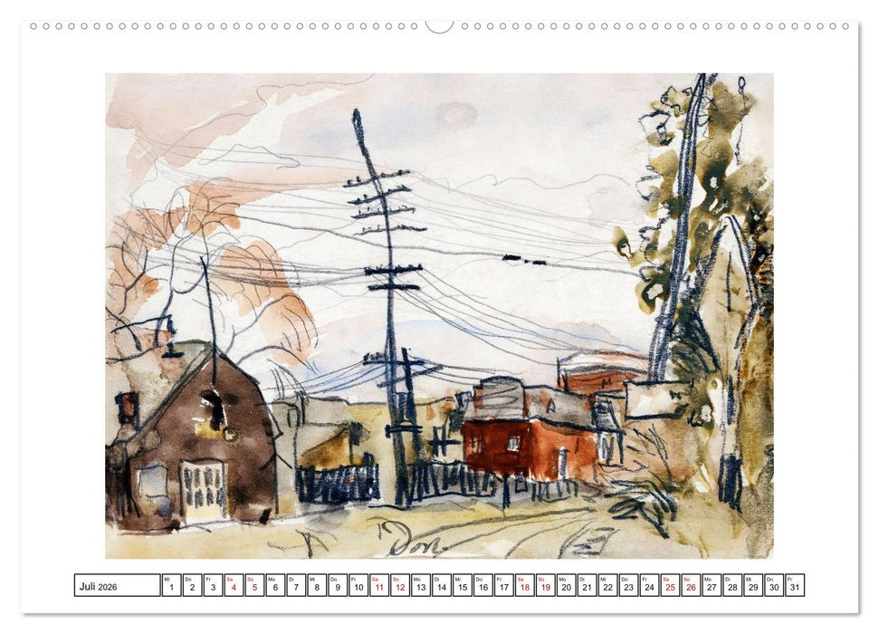 Arthur Dove - Abstrakte Impressionen (CALVENDO Premium Wandkalender 2026)