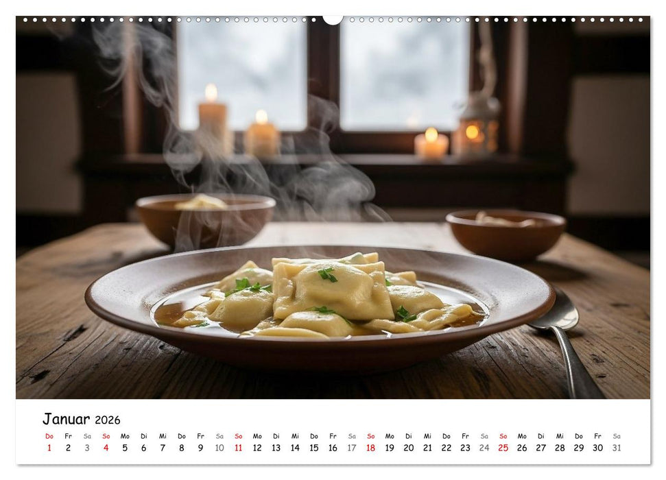 Schwäbischer Maultaschen-Kalender (CALVENDO Wandkalender 2026)