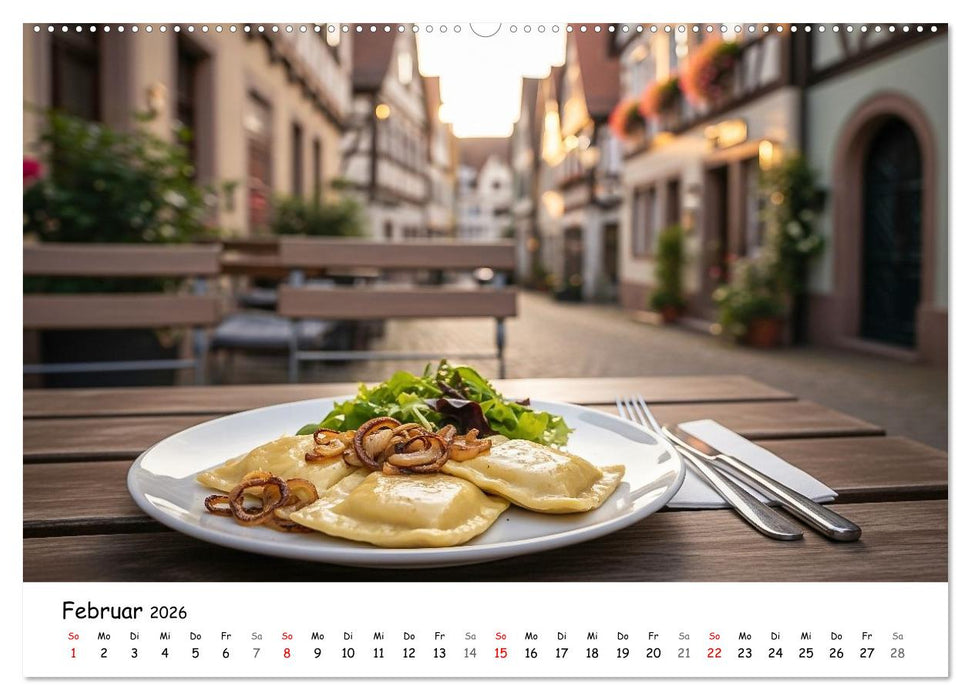 Schwäbischer Maultaschen-Kalender (CALVENDO Wandkalender 2026)